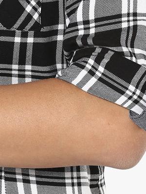 black checkered viscose shirt - 14954882 - Standard Image - 6