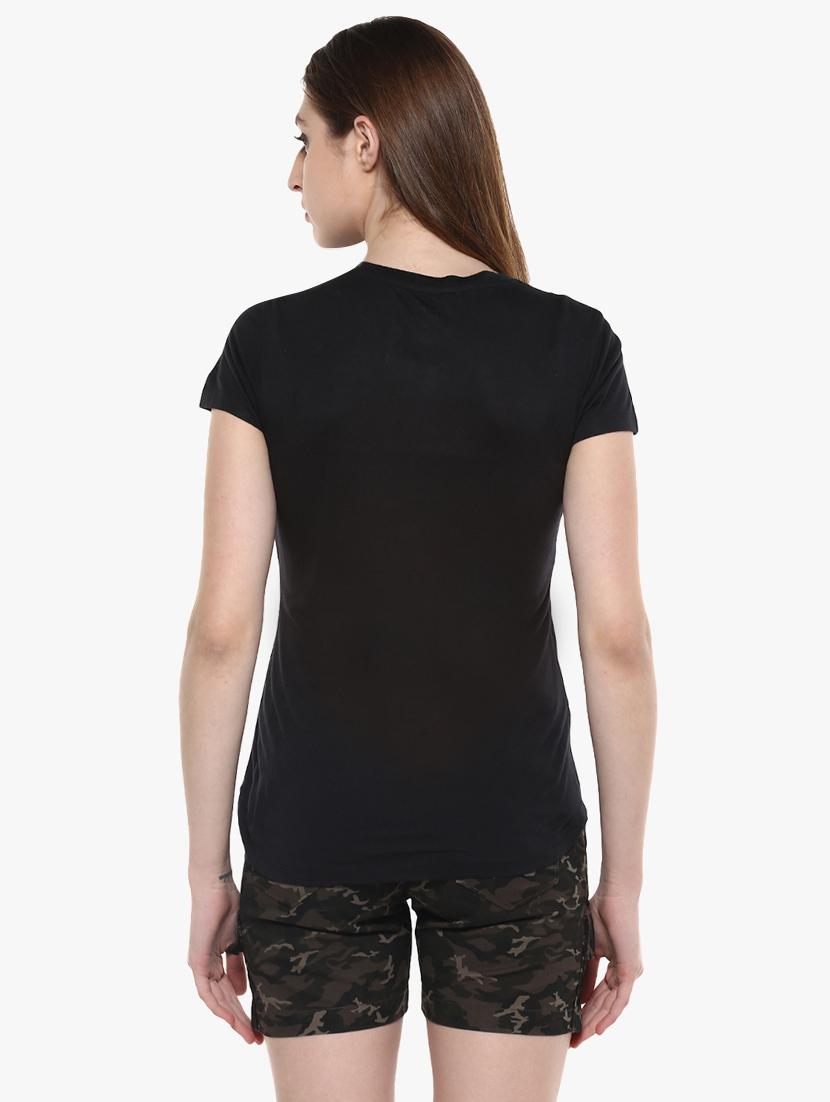solid black henley tee - 14954943 - Zoom Image - 3