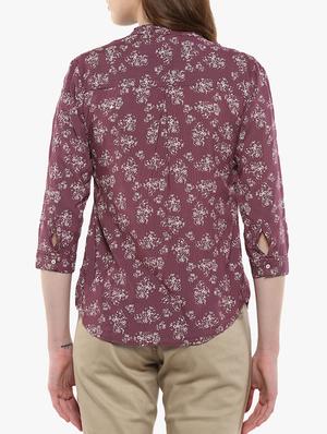 maroon modal printed tunic - 14954982 - Standard Image - 3