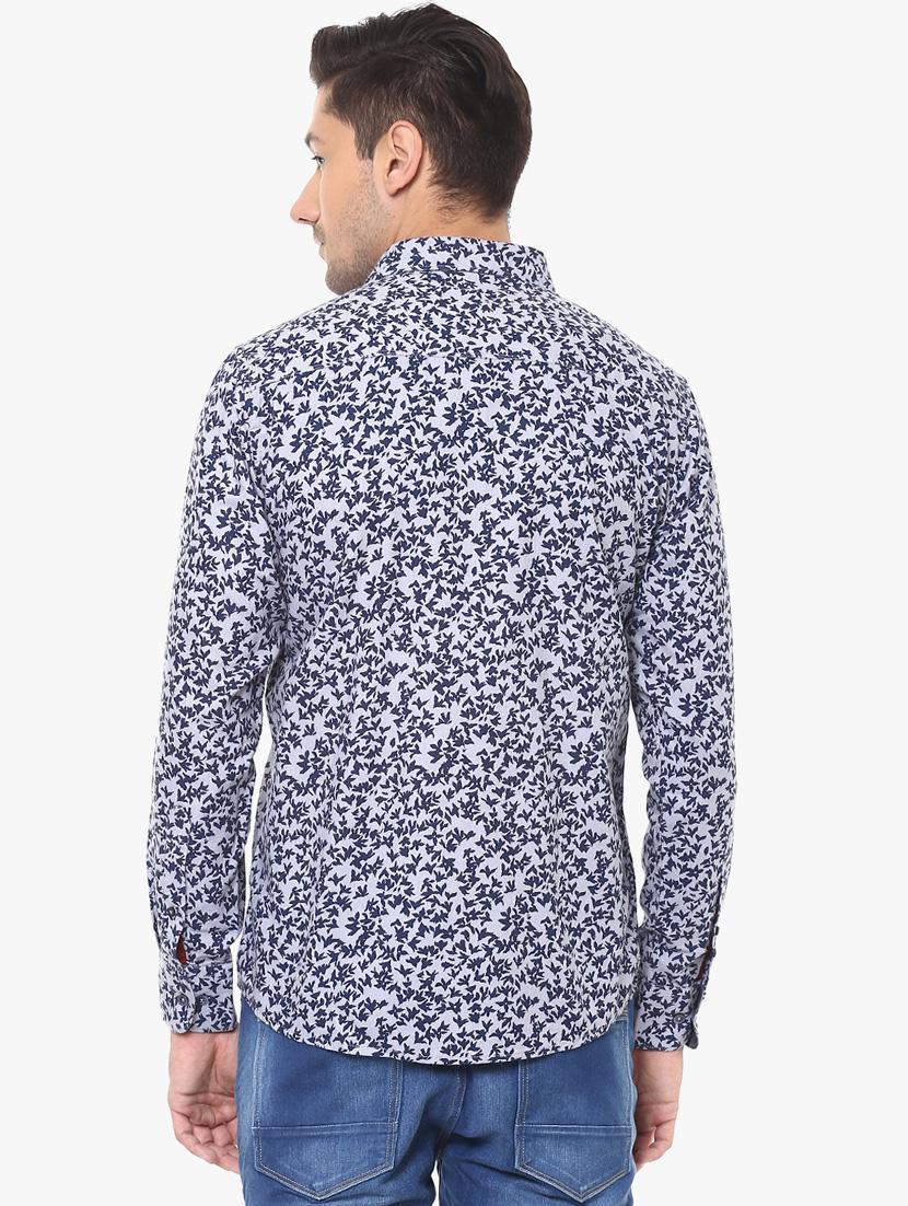 blue cotton casual shirt - 14955088 - Zoom Image - 3