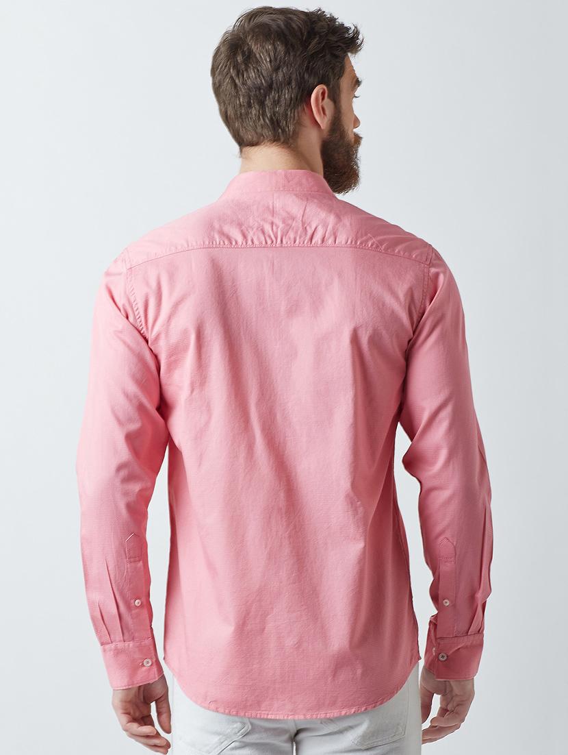 pink solid casual shirt - 14955104 - Zoom Image - 3