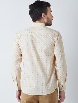 beige cotton casual shirt - 14955114 - Standard Image - 3