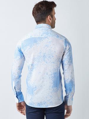 light blue linen casual shirt - 14955121 - Standard Image - 3