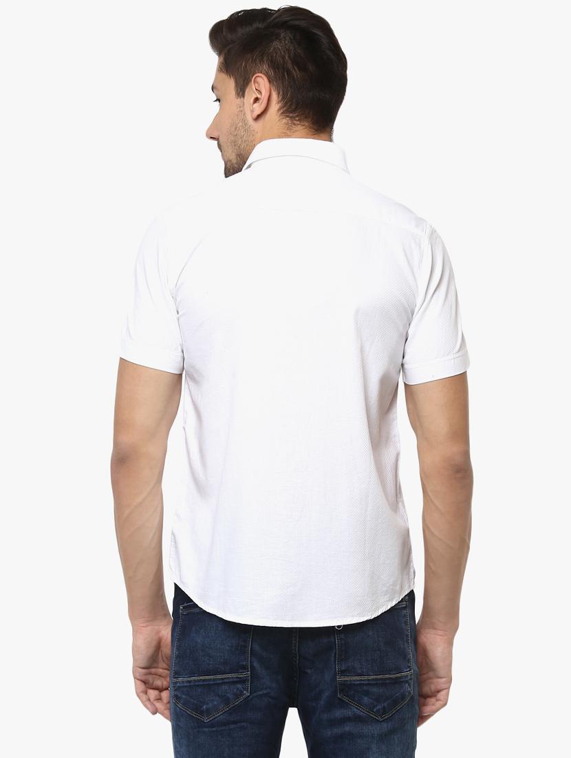 white cotton casual shirt - 14955185 - Zoom Image - 3