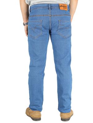 blue cotton blend plain jeans - 14957327 - Standard Image - 3