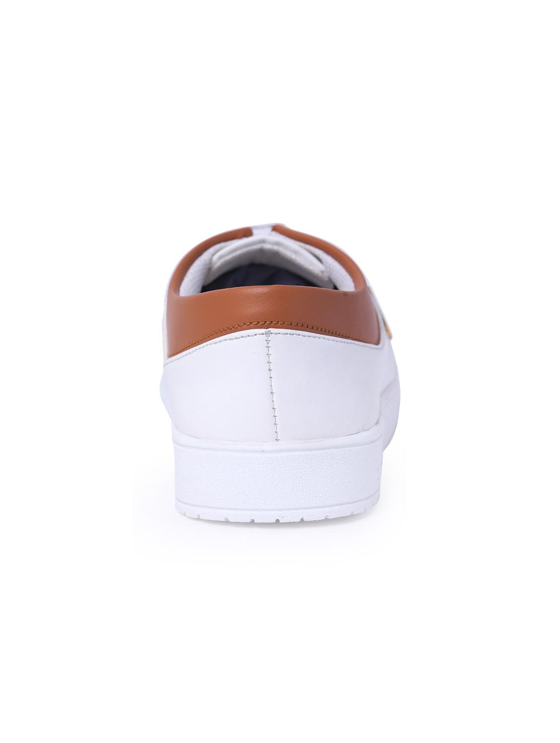 white leatherette lace up sneaker - 14957367 - Zoom Image - 3