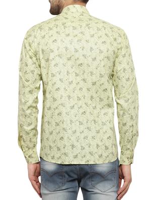 green cotton casual shirt - 14957416 - Standard Image - 3