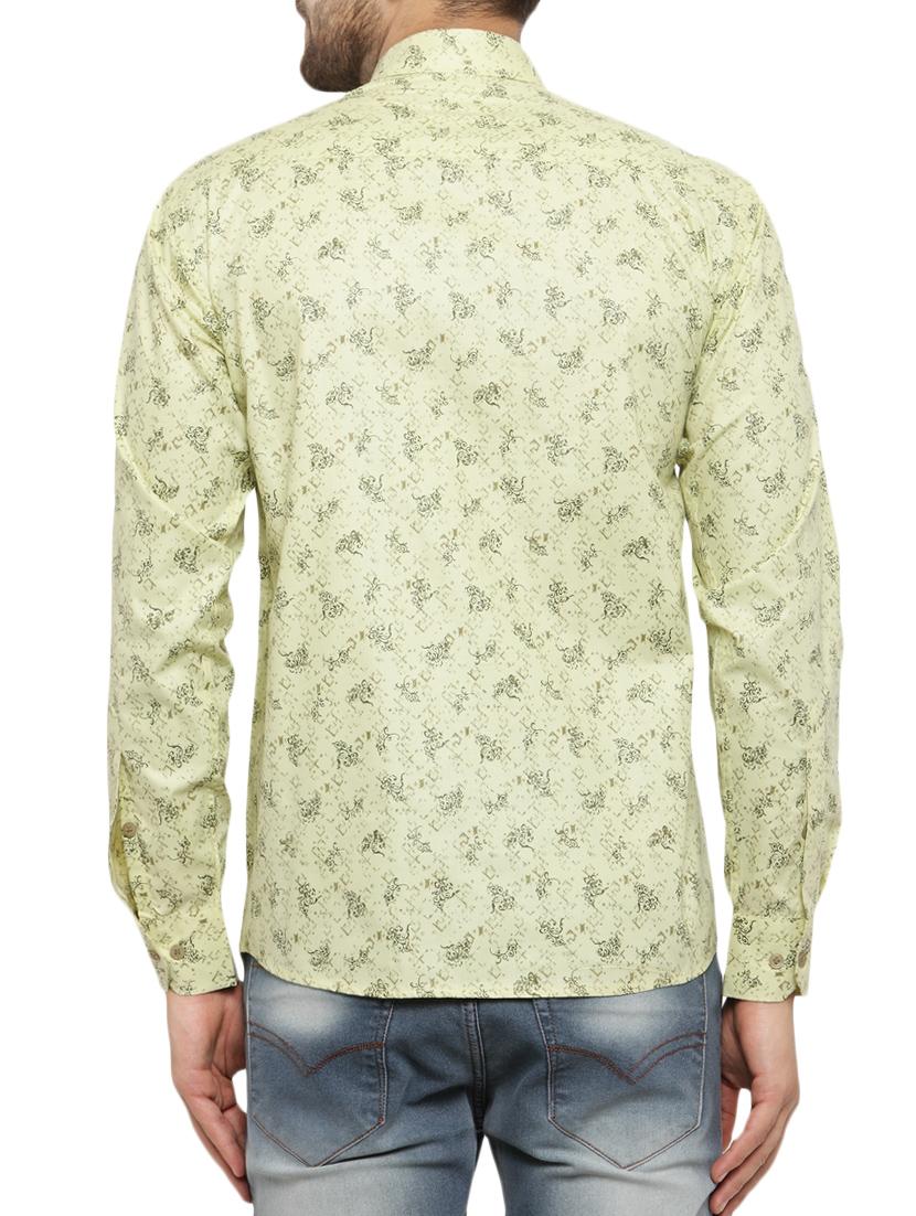green cotton casual shirt - 14957416 - Zoom Image - 3