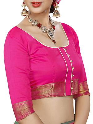pink patola silk saree with blouse - 14958477 - Standard Image - 3