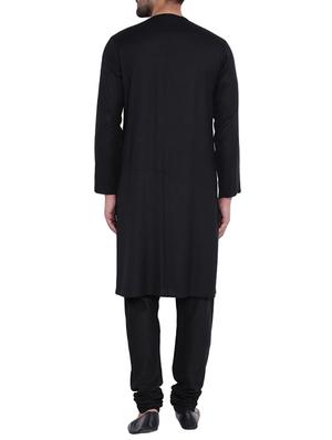 black rayon long kurta - 14961380 - Standard Image - 3
