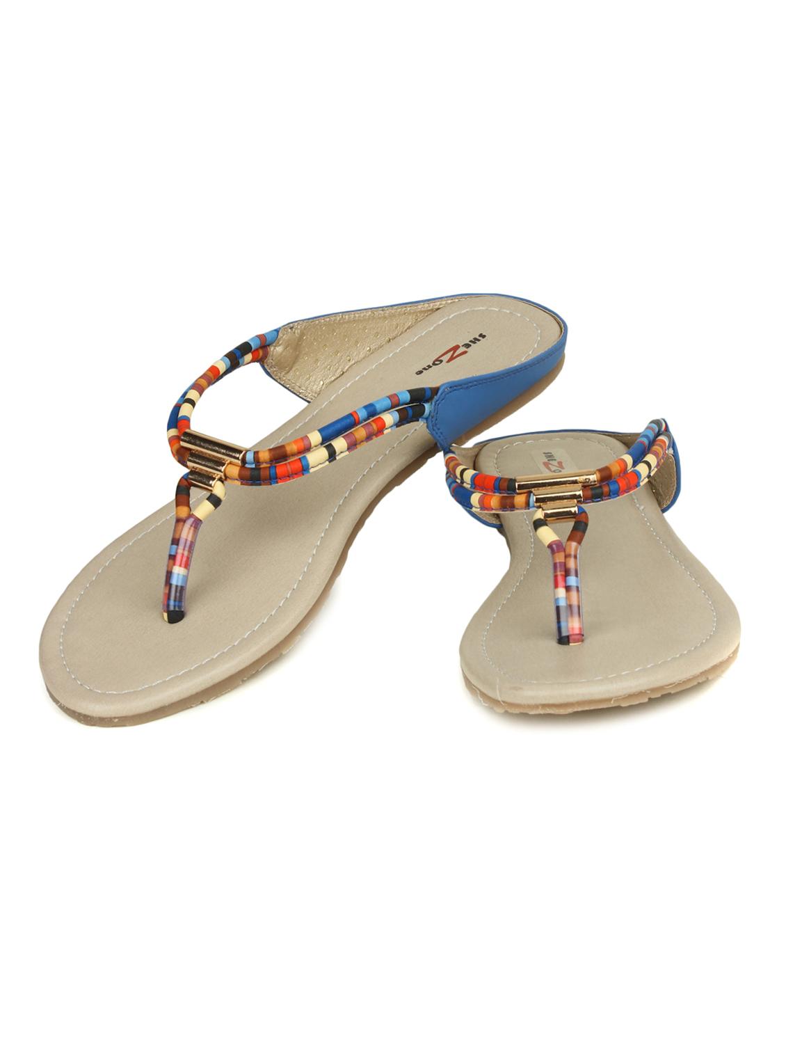 blue toe separator sandal - 14962149 - Zoom Image - 3