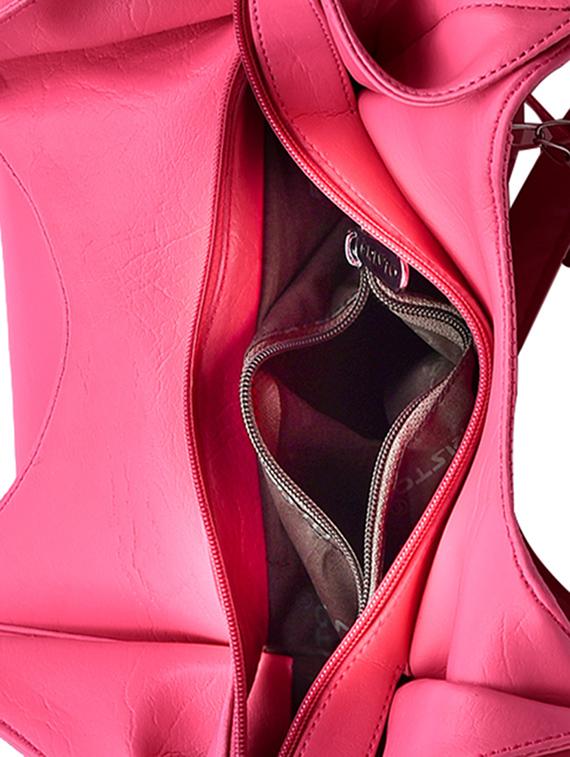 pink leatherette handbag - 14964994 - Zoom Image - 3