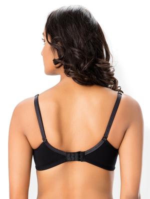 solid black cotton t-shirt bra - 14965065 - Standard Image - 3