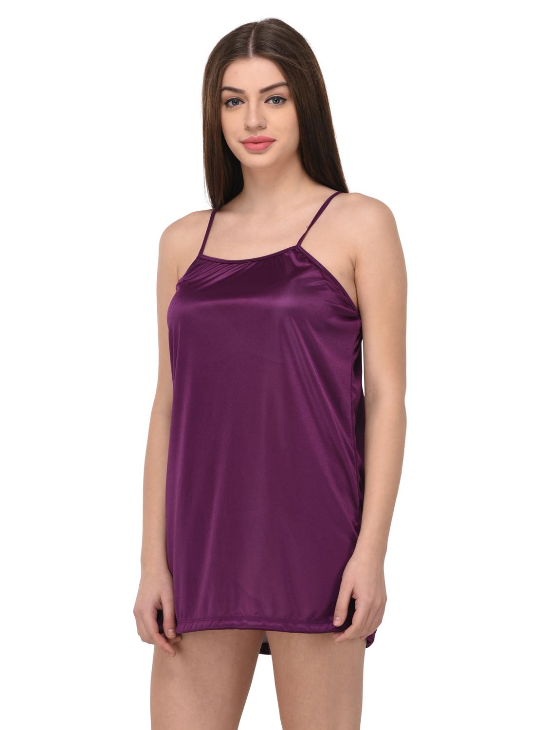 purple satin sleepshirt - 14965129 - Zoom Image - 3