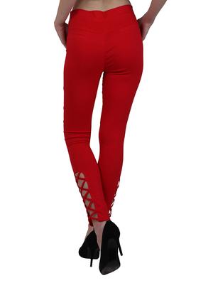 red cotton jeggings - 14965768 - Standard Image - 3