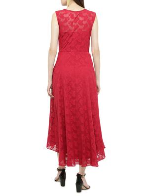 embroidered mesh asymmetric hem dress - 14966351 - Standard Image - 3