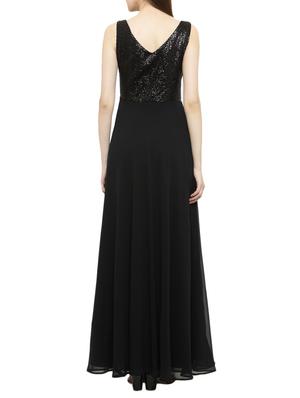 black georgette gown dress - 14966380 - Standard Image - 3