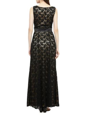black laced gown dress - 14966390 - Standard Image - 3