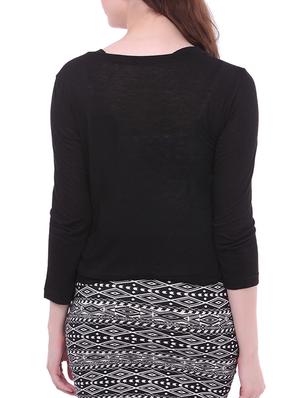 black viscose shrug - 14969767 - Standard Image - 3