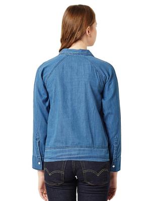 blue denim summer jacket - 14970070 - Standard Image - 3