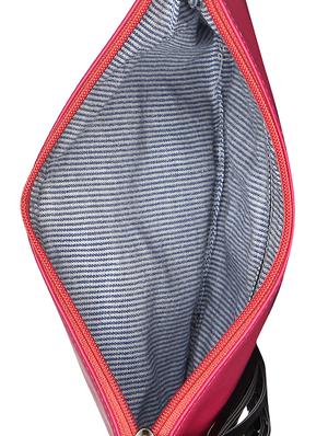 pink leatherette pouch clutch - 14973574 - Standard Image - 3