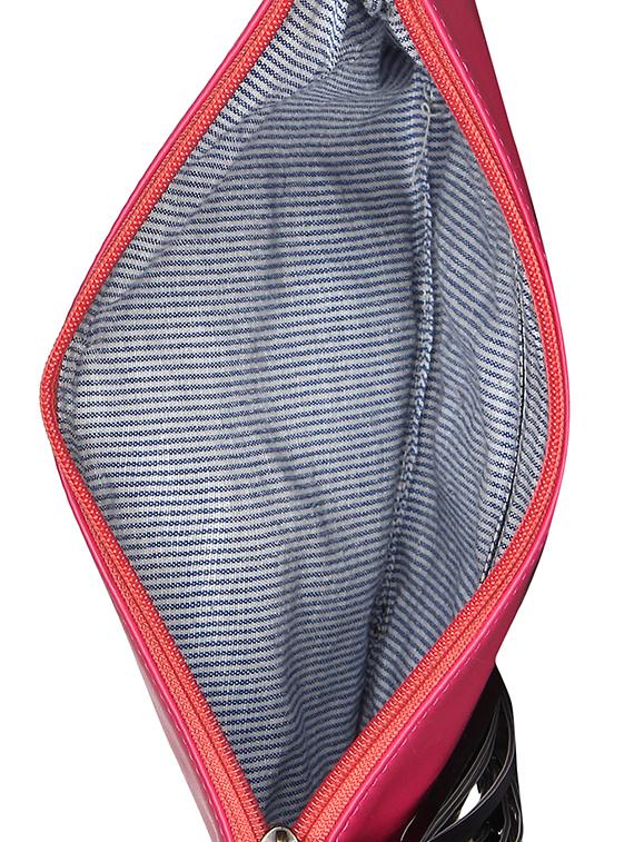 pink leatherette pouch clutch - 14973574 - Zoom Image - 3