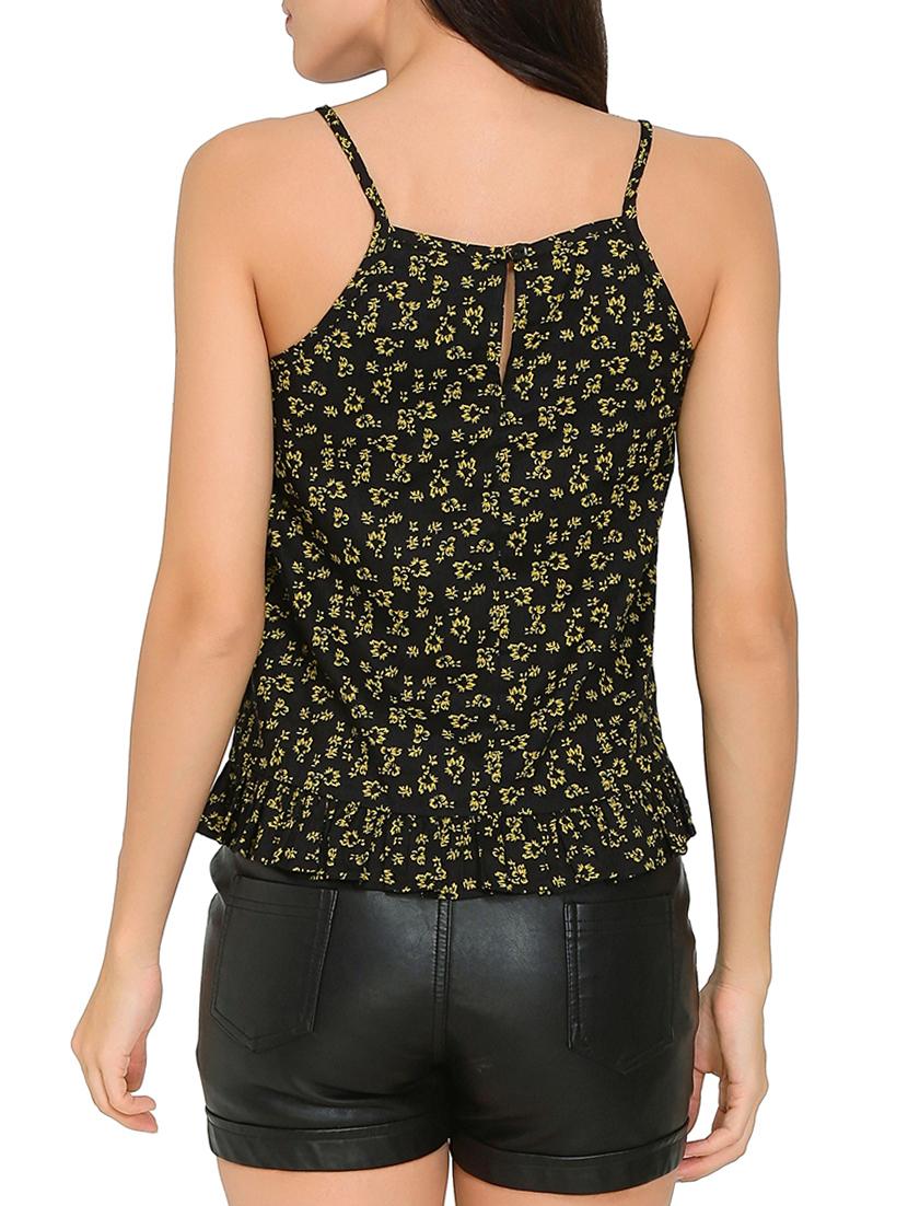 black printed rayon tank top - 14979277 - Zoom Image - 3