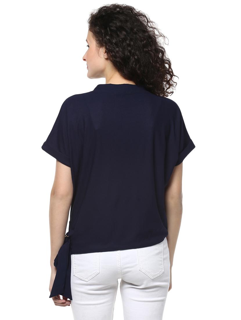navy blue embellished top - 14980516 - Zoom Image - 3
