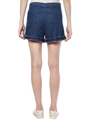 navy blue denim shorts - 14981559 - Standard Image - 3