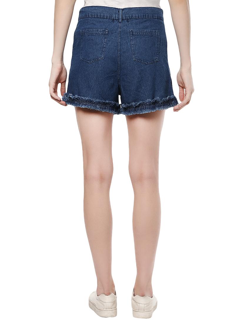 navy blue denim shorts - 14981559 - Zoom Image - 3