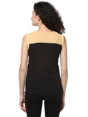 black georgette casual shirt - 14981586 - Standard Image - 3