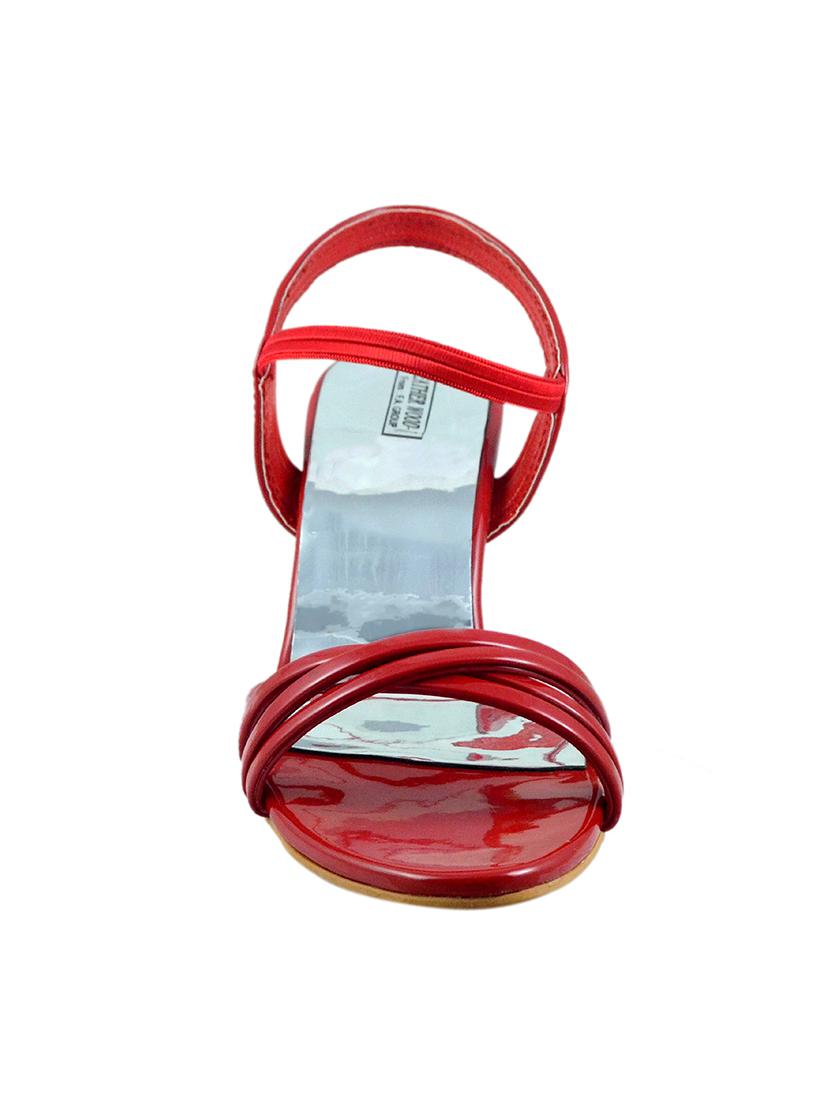 red pu back strap sandals - 14981707 - Zoom Image - 3