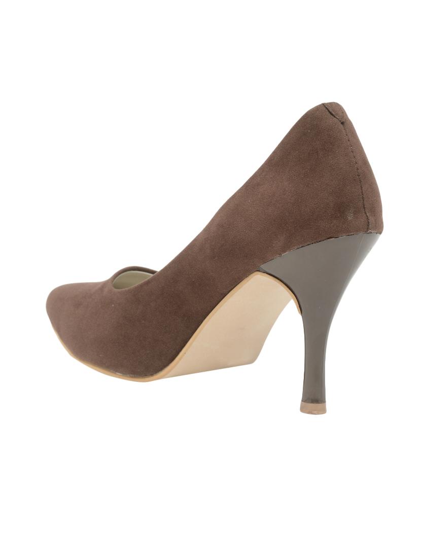 brown suede slip on pumps - 14984122 - Zoom Image - 3