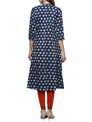 blue cotton kurta - 14984473 - Standard Image - 3