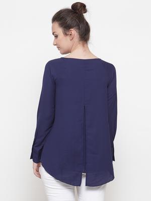solid blue layered top - 14984820 - Standard Image - 3