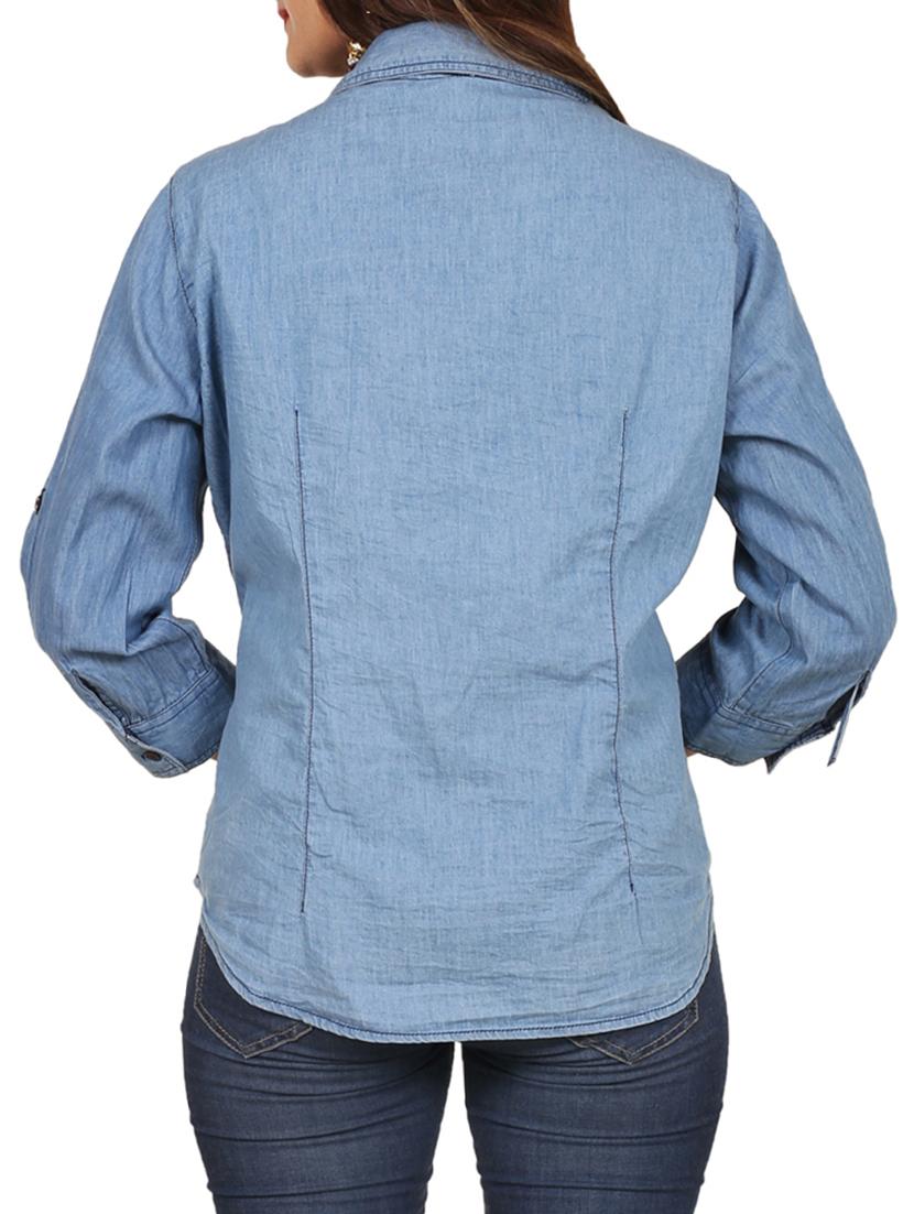 floral embroidered denim shirt - 14985208 - Zoom Image - 3