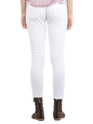 white solid denim jeans - 14985288 - Standard Image - 3