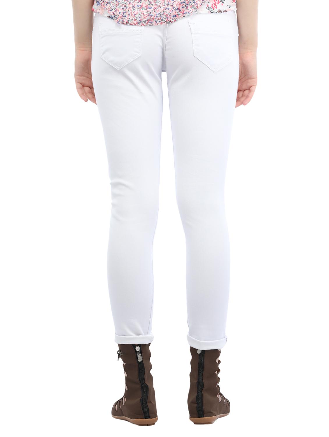 white solid denim jeans - 14985288 - Zoom Image - 3
