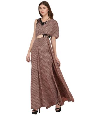 lace detailed asymmetric gown - 14985820 - Standard Image - 3
