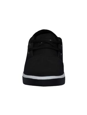 black leatherette lace up sneaker - 14985864 - Standard Image - 3