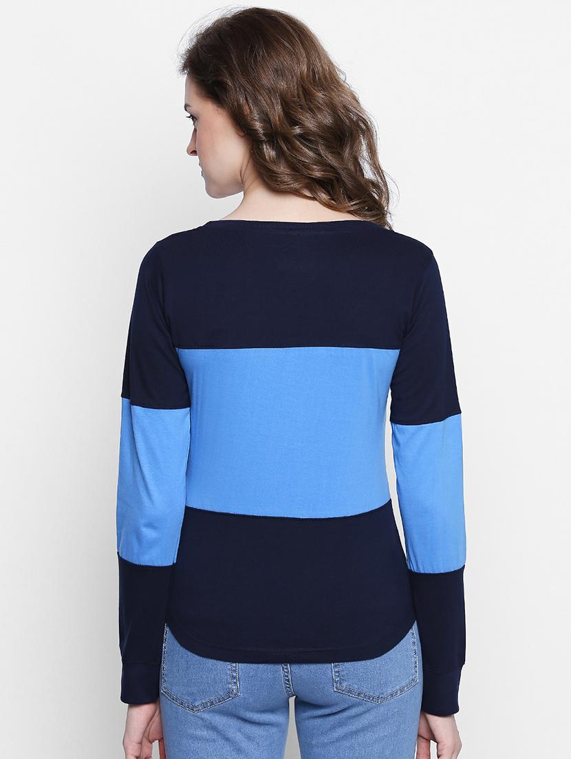 scoop neck color block tee - 14986844 - Zoom Image - 3
