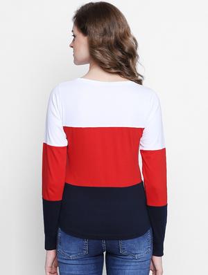 round neck color block tee - 14986846 - Standard Image - 3