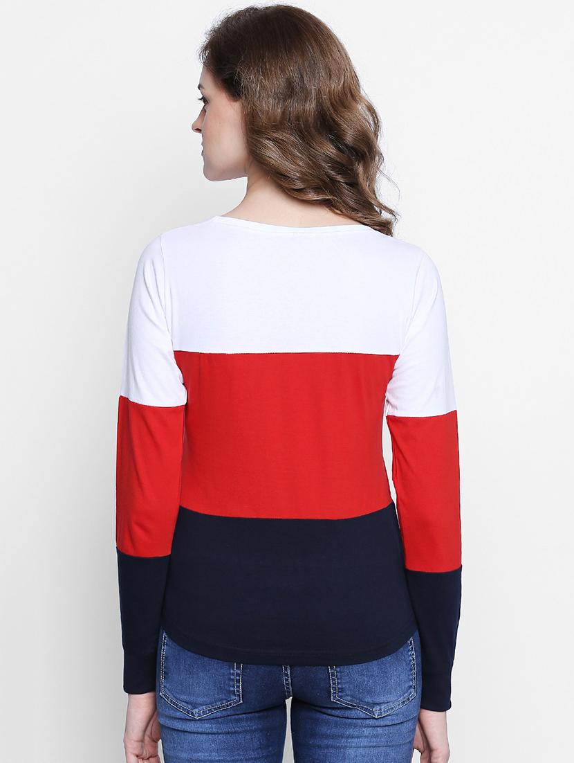round neck color block tee - 14986846 - Zoom Image - 3