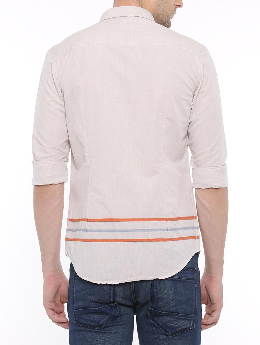 beige cotton casual shirt - 14986985 - Zoom Image - 3