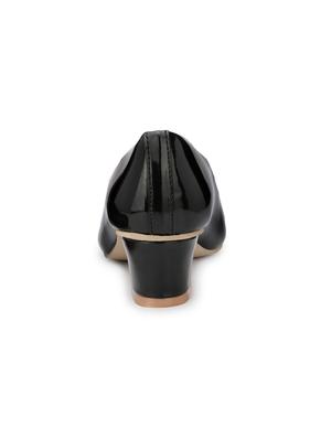 black leatherette slip on pumps - 14987223 - Standard Image - 3