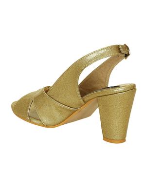 gold patent back strap sandals - 14987379 - Standard Image - 3