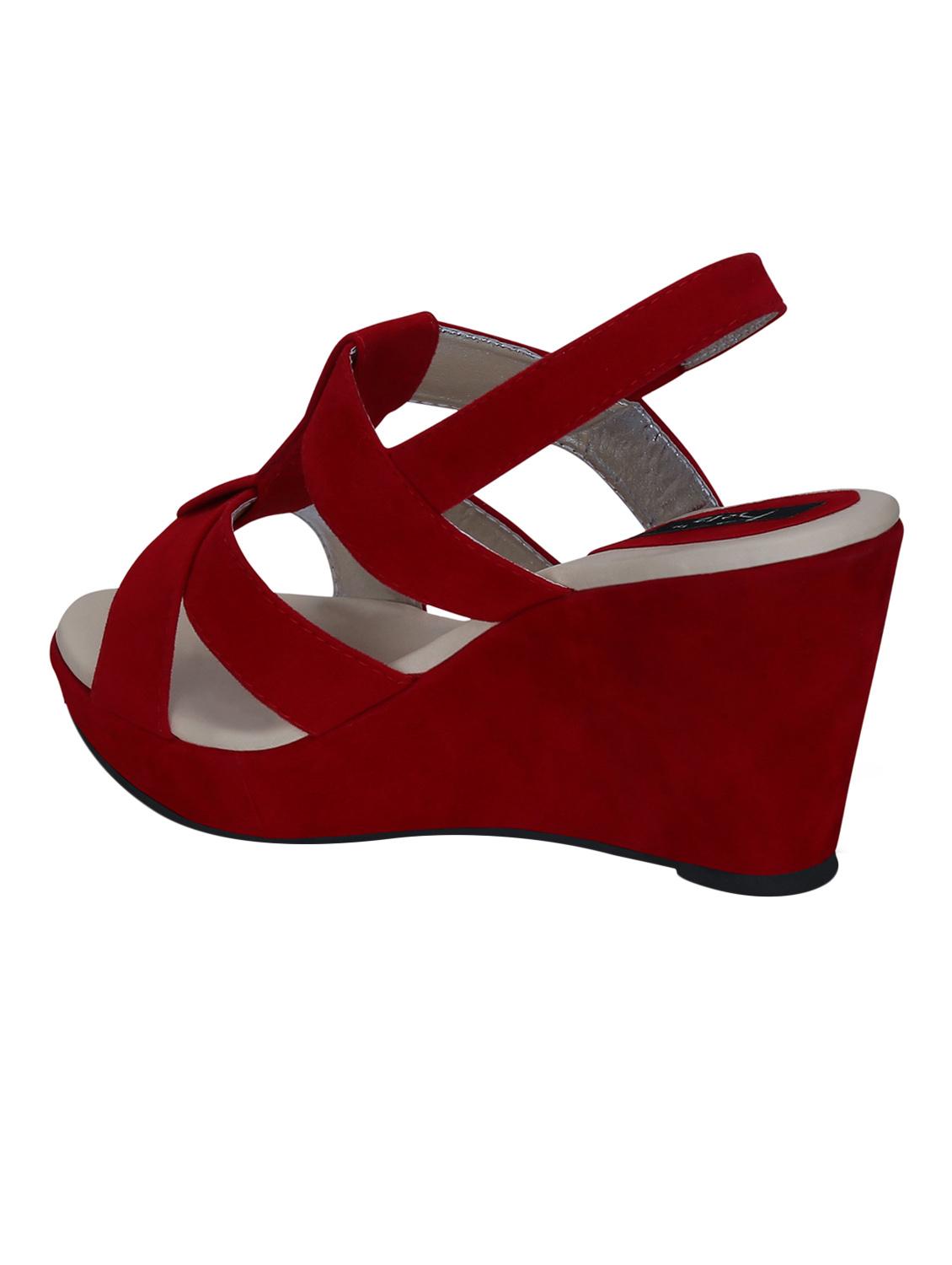 Kielz-Red-Wedge-Sandals - 14987399 - Zoom Image - 3