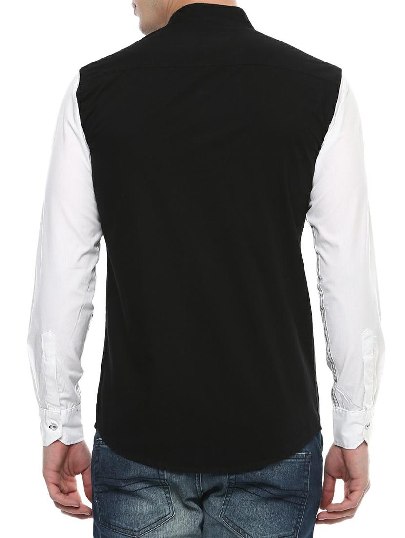 black cotton casual shirt - 14989943 - Zoom Image - 3