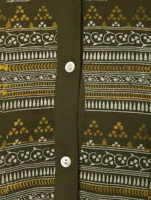 block printed flared kurta - 14990449 - Standard Image - 6