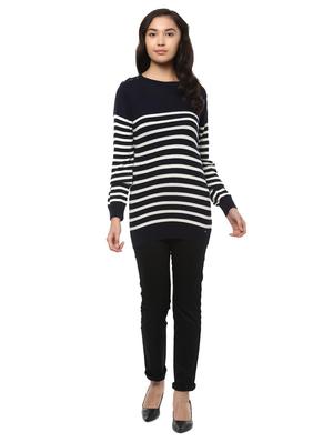 navy blue striped pullover - 14991941 - Standard Image - 3